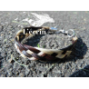 Bracelet en crin tressage plat et fermoir Acier