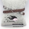 Bracelet double tour, tressage en crins qui se ferme avec un coeur en Argent