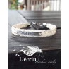 Bracelet en crins personnalisé avec le nom de votre cheval