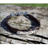 Bracelet en crins personnalisé avec le nom de votre cheval
