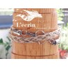 Bracelet double tour, tressage en crins qui se ferme avec un coeur en Argent