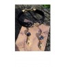 Bracelet en crin tressage plat et fermoir Acier