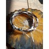 Bracelet double tour, tressage en crins qui se ferme avec un coeur en Argent