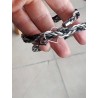 Bracelet double tour, tressage en crins qui se ferme avec un coeur en Argent