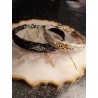 Bracelet en crin tressage plat et fermoir Acier