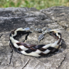 Bracelet en crin tressage plat et fermoir Acier