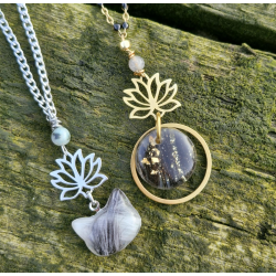 Collier en crin de cheval et poils d'animaux de compagnie, chats, chiens etc Qualité acier et argent