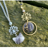 Collier en crin de cheval et poils d'animaux de compagnie, chats, chiens etc Qualité acier et argent